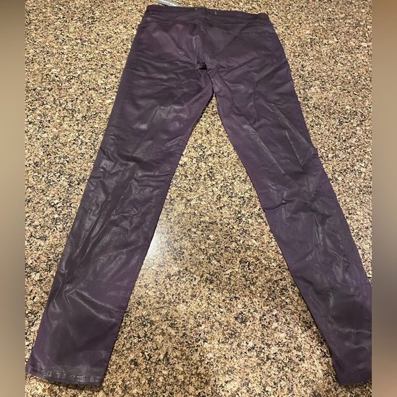 JBrand Signature Super Skinny 5-pocket leather-look Women's Purple Jeans Size 29 - Picture 2 of 13